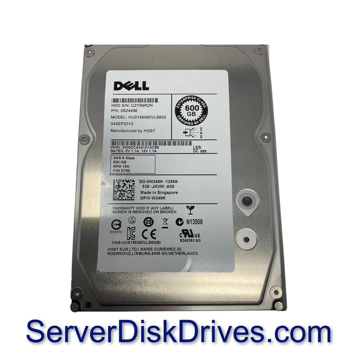 HUS156060VLS600 — Dell W348K 600gb 15k 3.5in SAS Hard Drive