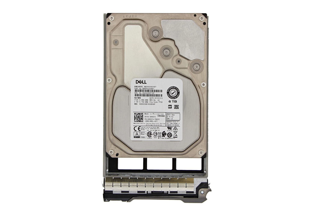 Dell HV974 6TB 7.2K 3.5" SATA 6Gbps Hot-Plug Hard Drive 13G | USED