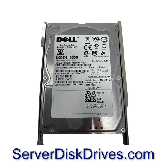 J770N — Dell Seagate ST9500530NS 500GB 7200 RPM 2.5" SATA Server
