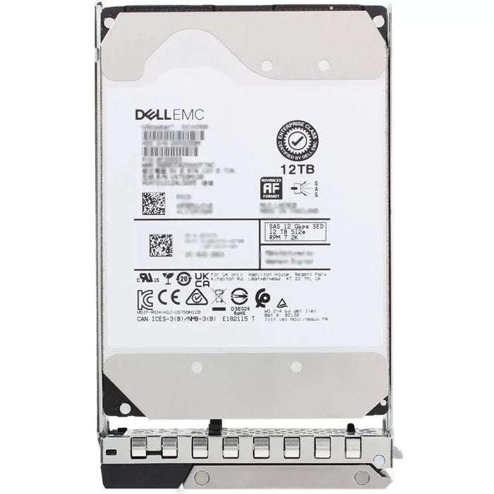 Dell J778Y 12TB SED 7.2K SAS 12Gbps 512e 256MB 3.5inch Hot-Plug HDD with Tray | USED