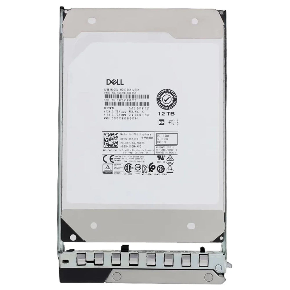 Dell KFJ7G 12TB 7.2k NL SAS 12Gbps 512e 256MB 3.5inch 14G Hot Plug Hdd | USED