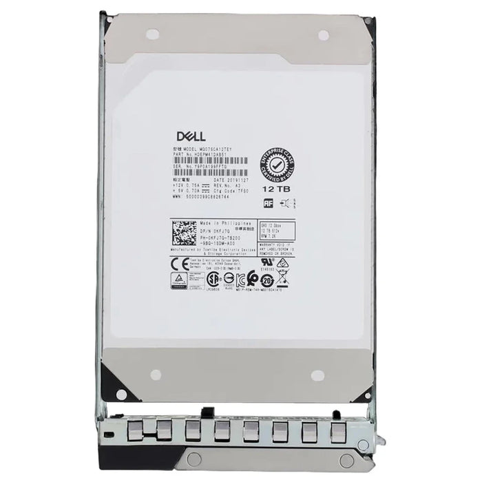 Dell KFJ7G 12TB 7.2k NL SAS 12Gbps 512e 256MB 3.5inch 14G Hot Plug Hdd | USED