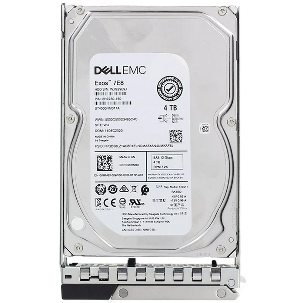 Dell KRM6X 4TB 7.2K NL SAS 12Gbps 512n 3.5" Hot-Plug Hard Drive | USED