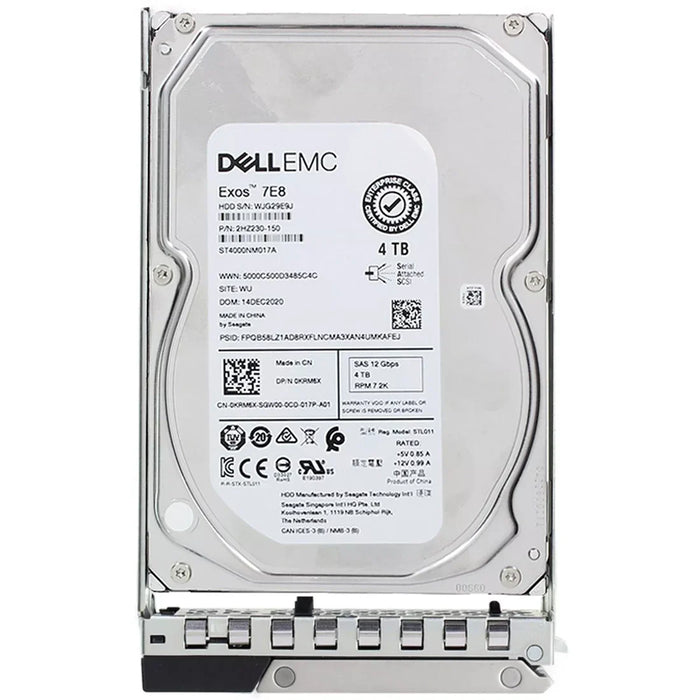 Dell KRM6X 4TB 7.2K NL SAS 12Gbps 512n 3.5" Hot-Plug Hard Drive | USED