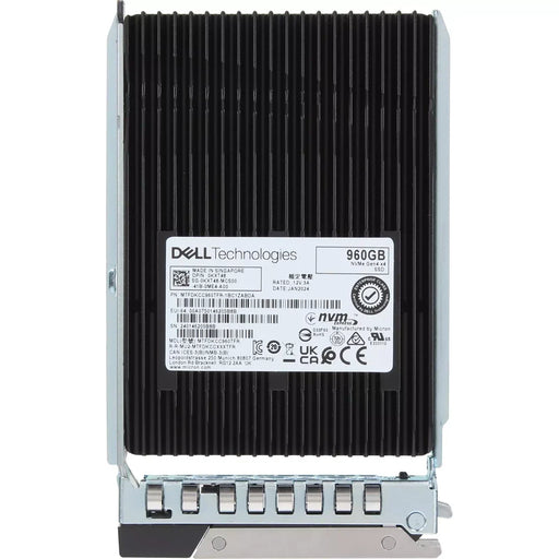 Dell KXT48 960GB DC NVMe RI Solid State Drive U.2 Gen4 with Carrier | USED