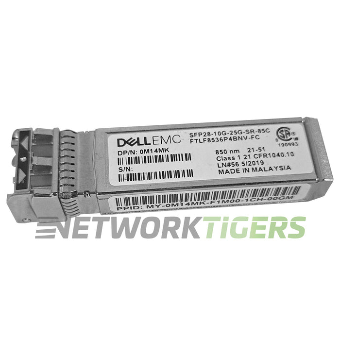 Dell M14MK SFP28-10G-25G-SR-85C 10/25GbE Dual Rate BASE-SR SFP28 Transceiver