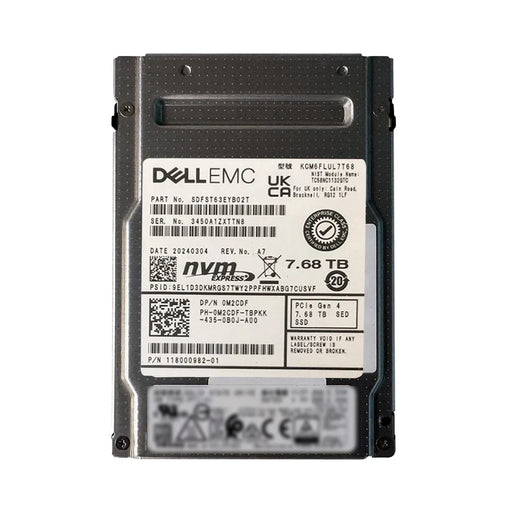 Dell M2CDF 7.68TB PCIe 4 NVMe U.3 SED 2.5" SSD | USED