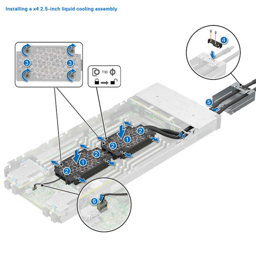 Dell MX760c (G16) SFF Direct Liquid Cooling (DLC) Heatsink |