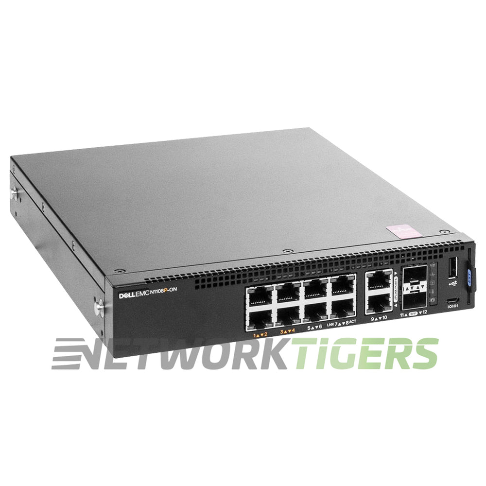 Dell N1108P-ON N1100 Series 8x 1GB PoE+ RJ45 2x 1GB Combo EMC Switch