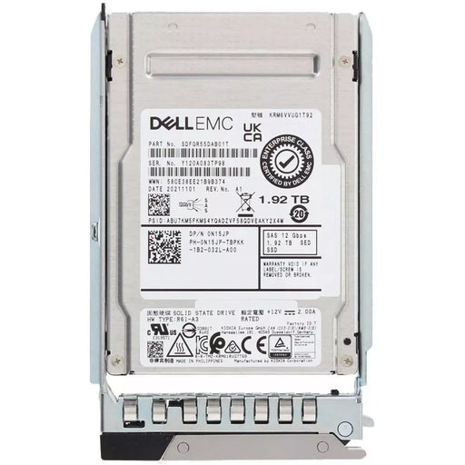 Dell N15JP 1.92TB SED Mixed Use 3DWPD SAS-12Gbps 2.5Inch Hot Plug SSD | USED