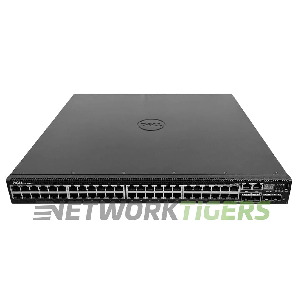 Dell N3048P 32x 1GB PoE+ RJ45 12x 1GB PoE RJ45 2x 10GB SFP+ F-B Airflow Switch