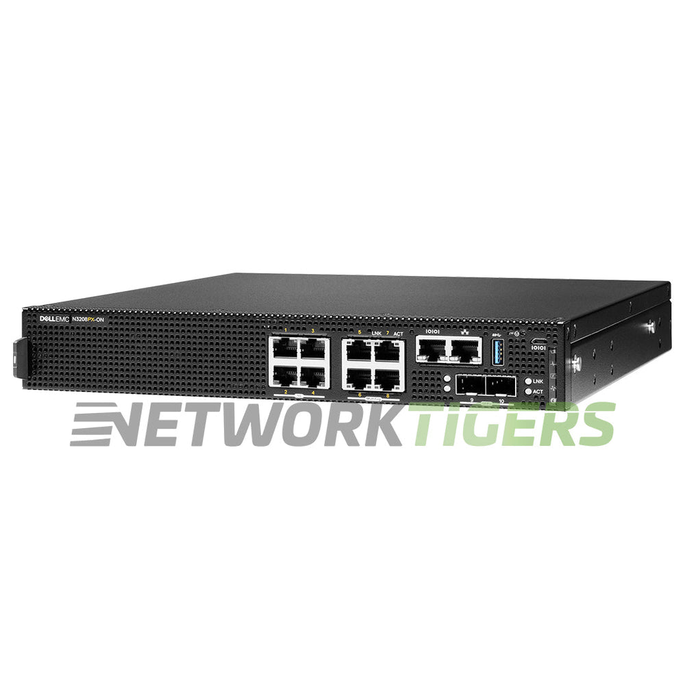 Dell N3208PX-ON 4x 5GB PoE Copper 4x 1GB RJ45 2x 10GB SFP+ F-B Airflow Switch