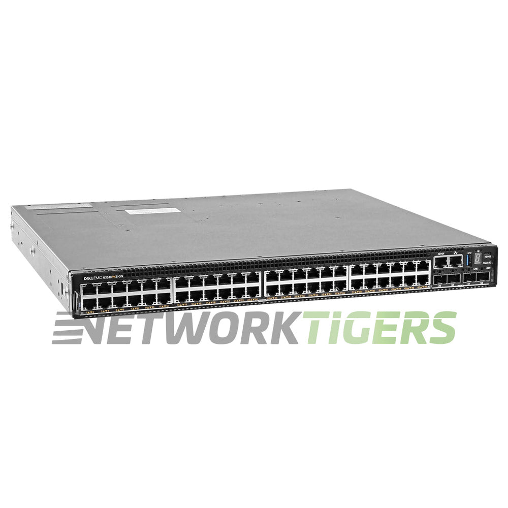 Dell N3248PXE-ON 48x 10GB PoE Copper 4x SFP28 2x QSFP28 F-B Air OS6 Switch
