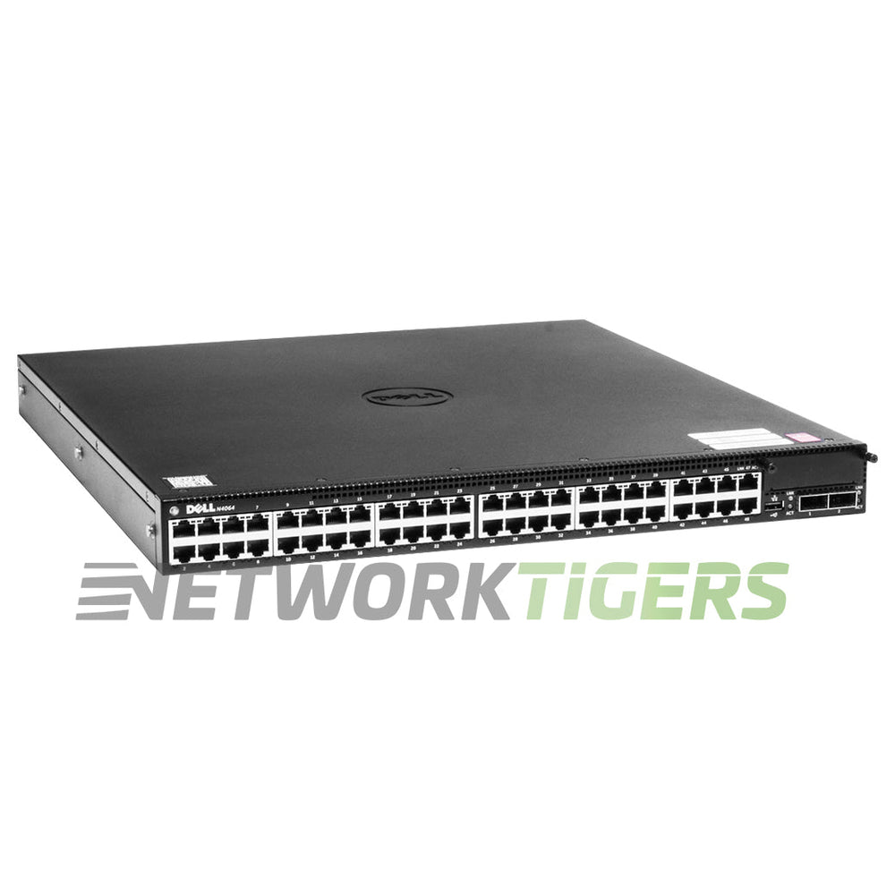 Dell N4064 N4000 Series 48x 10GB Copper 2x 40GB QSFP+ 1x Module Slot Switch