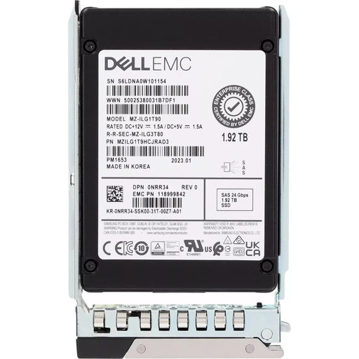 Dell NRR34 1.92TB SAS-24Gbps ISE Read-Intensive 1DWPD 2.5inch SSD | USED