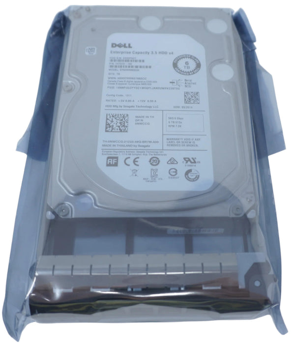NWCCG — Dell 6TB 6G 7.2K 3.5 SAS Hard Drive ST6000NM0034