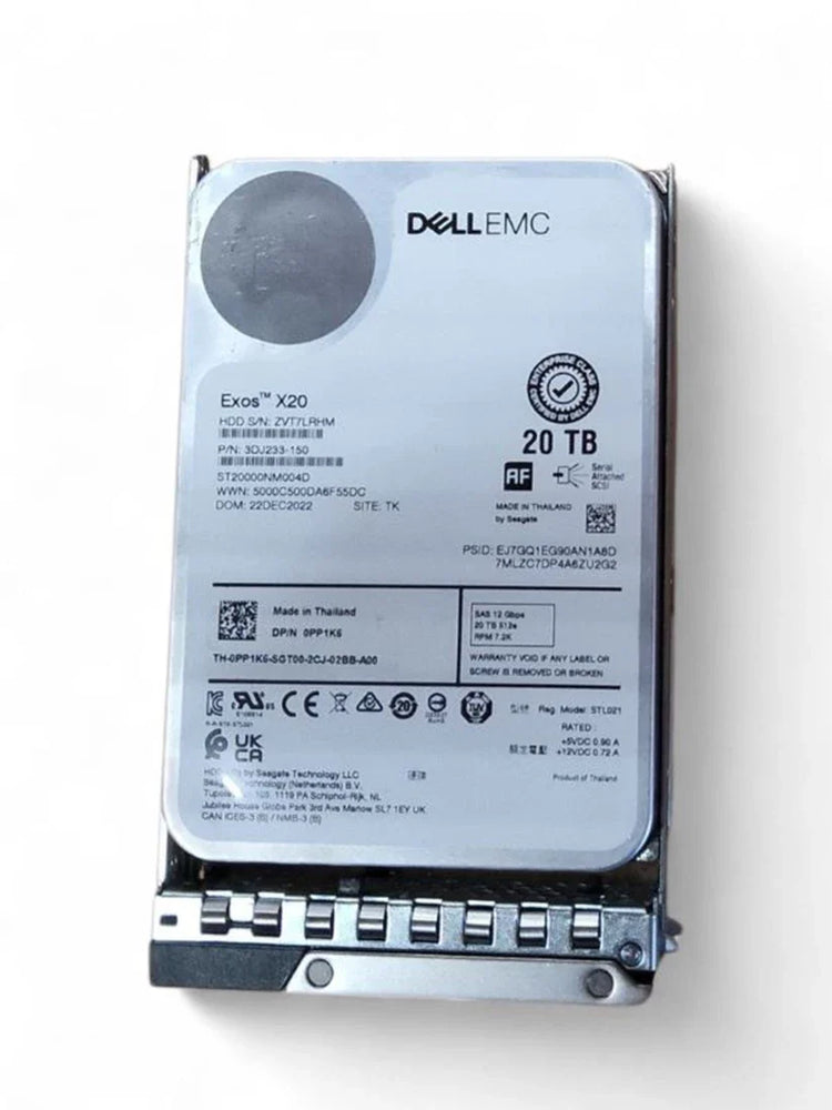 Dell PP1K6 20TB 7.2K SAS ISE 12Gbps Hot-Plug Hard Drive | USED