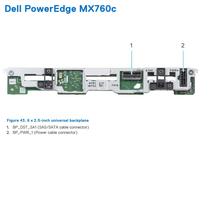 Dell PowerEdge MX760c 6x 2.5" Universal Compute Sled Chassis