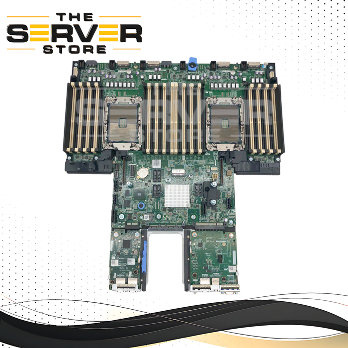 Dell PowerEdge R750 Server Motherboard. Dual LGA4189 Sockets for Intel Xeon Scalable Gen3 Processors. 32x DDR4 DIMM Slots. P/N: 06V45N, 6V45N.