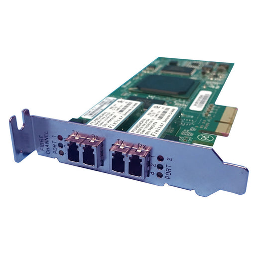 Dell QLogic 2462, Dual Port 4Gb Optical Fibre Channel x4 PCIe HBA, LP | P23M2