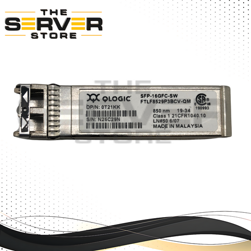 Dell Qlogic 16Gb/s SW Fibre Channel SFP+ Transceiver Module 0T21KK T21KK