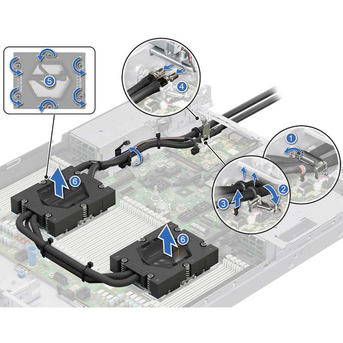 Dell R6625 (G16) >350W Direct Liquid Cooling (DLC) Heatsink |