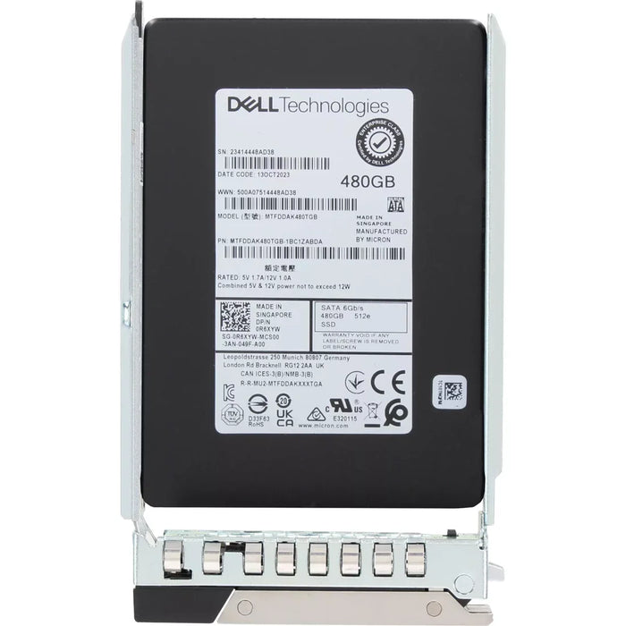 Dell R6XYW 480GB SATA-6Gbps Mixed Use 3 DWPD 2.5 Inch Hot Plug SSD New | USED