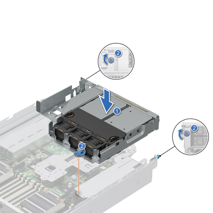 Dell R76* 4xSFF Rear Drive Cage