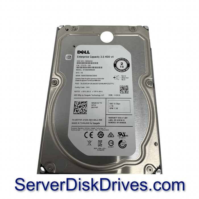 R7FKF — Dell 2TB 7.2k rpm 3.5'' SAS 12Gbps Hard Drive