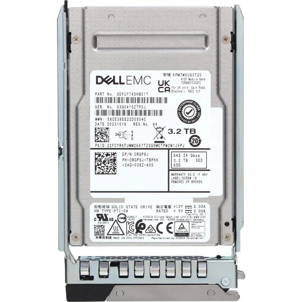 Dell RGP9J 3.2Tb SED SAS-24Gbps Mixed-Use 3DWPD 2.5Inch SSD | USED