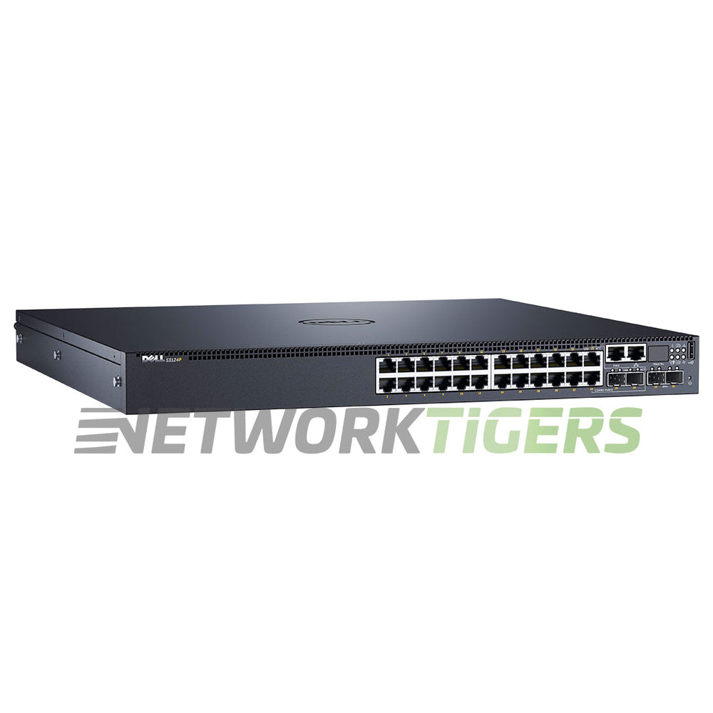 Dell S3124P 24x 1GB PoE+ RJ45 2x 1GB Combo 2x 10GB SFP+ F-B Air 210-AIMO Switch