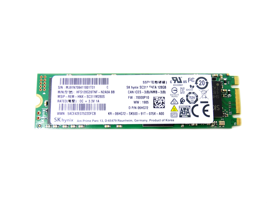 Dell SC311 128GB 6b/s M.2 SATA SSD Solid State Drive (6HG72)