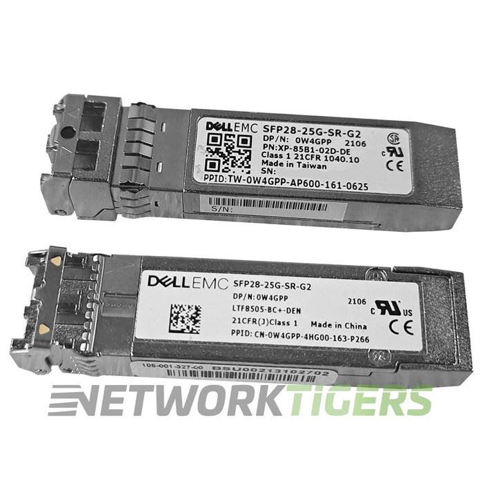 Dell SFP28-25G-SR-G2 W4GPP 25GB BASE-SR 850nm MMF SFP28 Transceiver