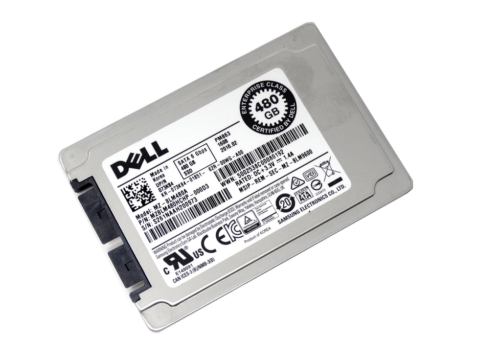 Dell Samsung PM863 480GB SATA 6Gbps 1.8'' SSD (MZ8LM480HCHP-000D3)