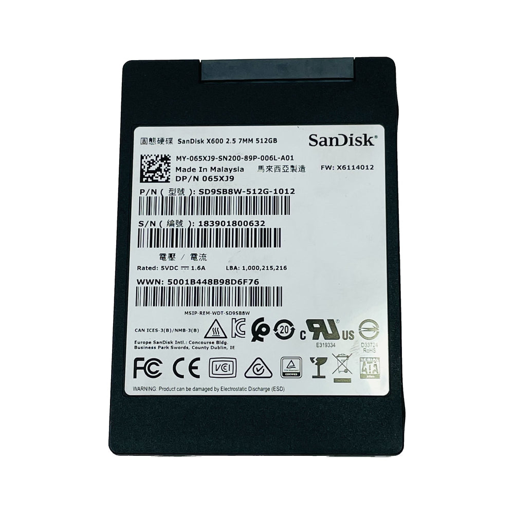 Dell SanDisk X600 512Gb SATA 6Gbps 2.5'' Solid State Drive SSD (65XJ9)