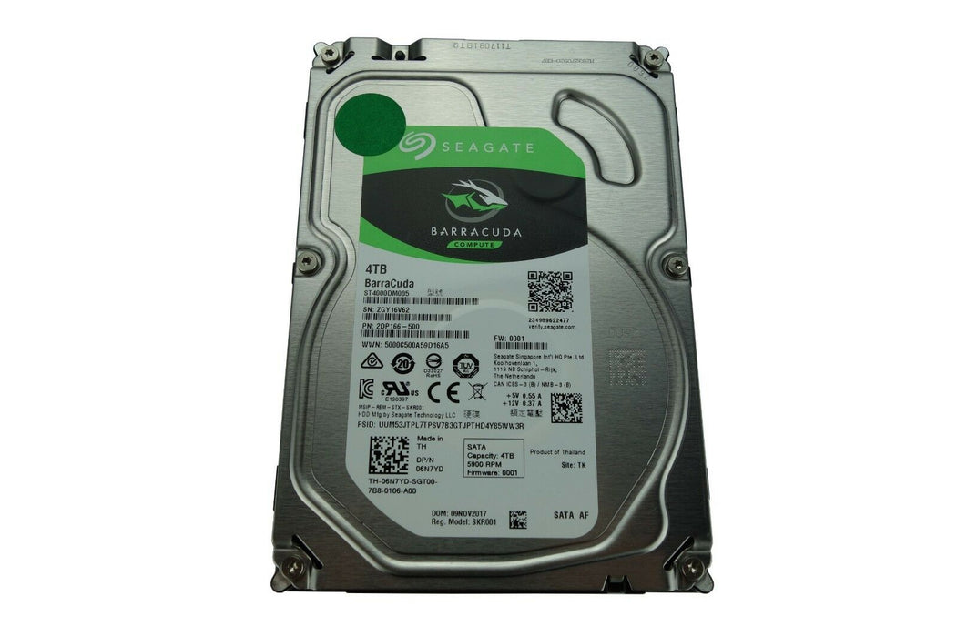 Dell Seagate BarraCuda 4TB 5.9K 6Gbps SATA 3.5'' HDD Hard Drive (06N7YD)