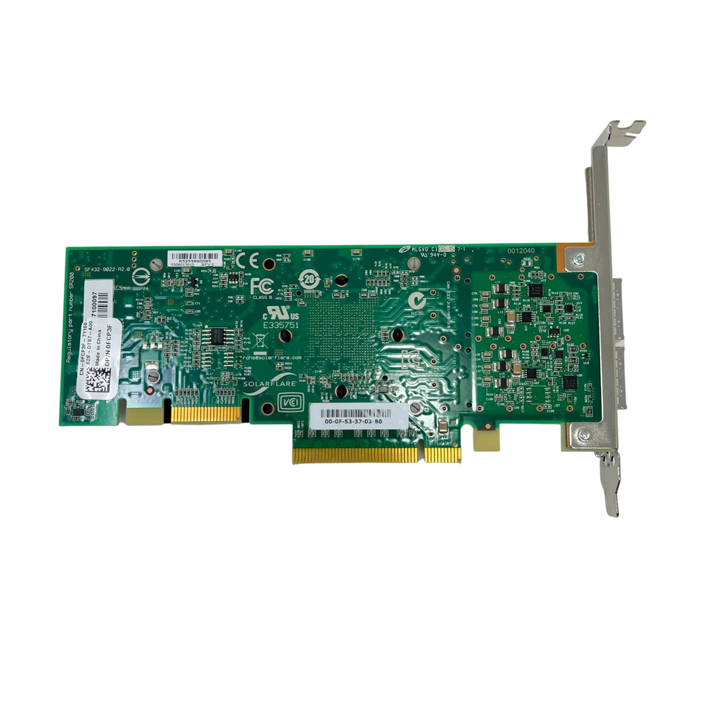 Dell SolarFlare SF432-9022-R2.0 Dual Port QSFP+ 10/40Gbps PCIe NIC (SFN7042Q)