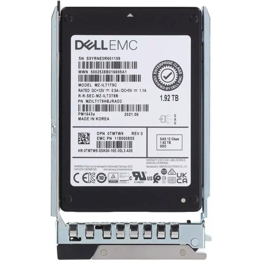Dell TMTW9 1.92TB SAS-12Gbps Read Intensive 1DWPD 2.5Inch SSD New 14G | USED