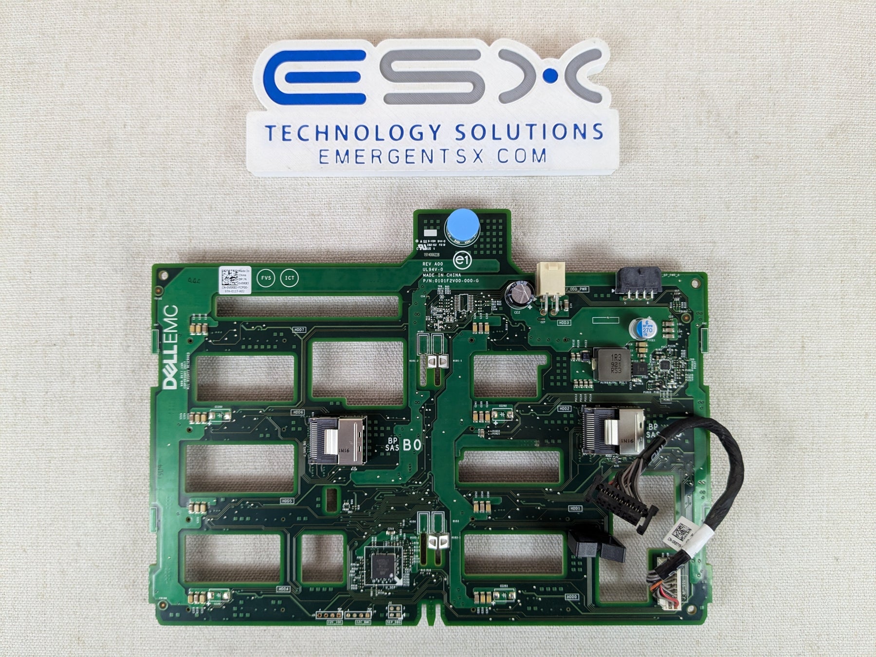 Dell V0RX3 8x 3.5" Backplane Assembly for PowerEdge T340 T440 T640