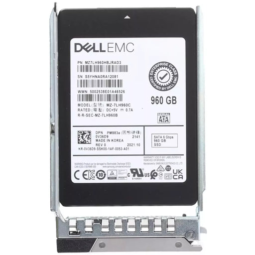 Dell V36D9 960GB SATA-6Gbps Read Intensive 1DWPD 2.5in Hot-Plug SSD New | USED