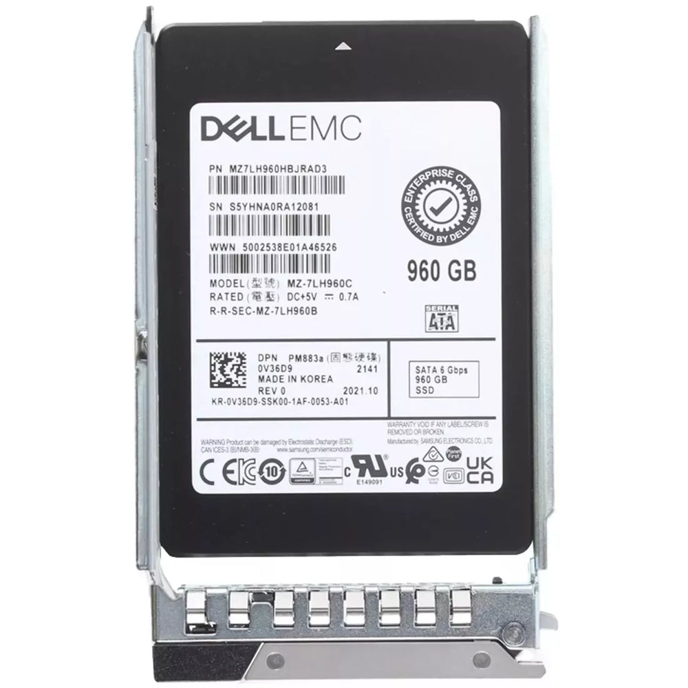 Dell V36D9 960GB SATA 6Gbps Read Intensive 1DWPD 2.5in Hot-Plug SSD Ref | USED