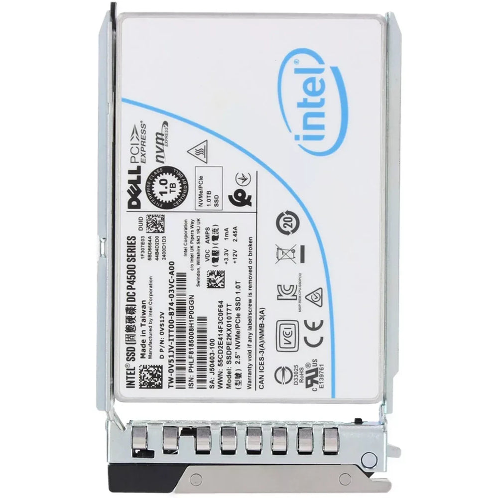 Dell V51JV 1TB RI TLC NVMe PCIe Gen3.1 x4 2.5Inch SSD with Tray | USED