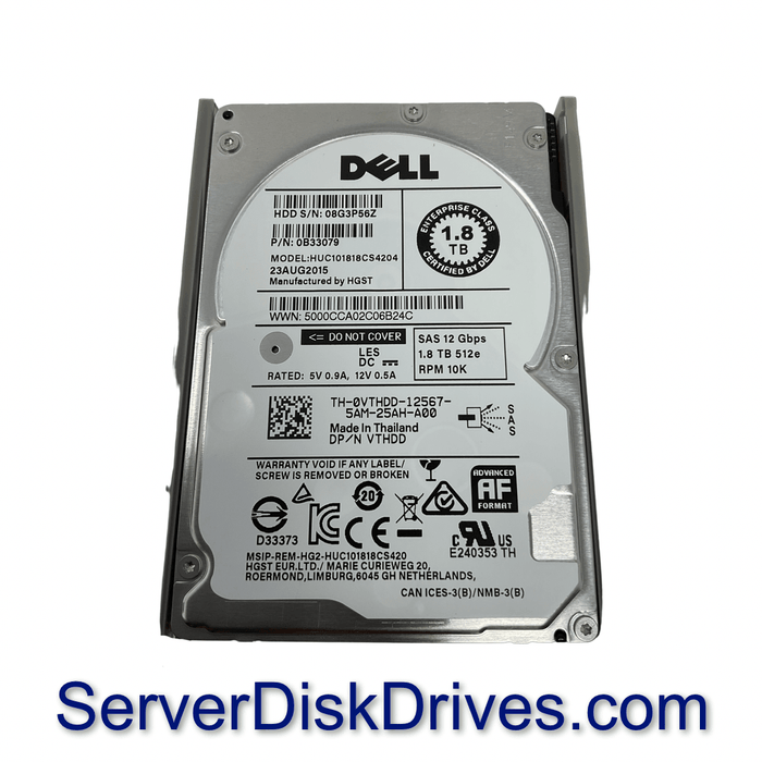 HUC101818CS4204 — Dell VTHDD 1.8TB 10K SAS 2.5" 12Gbps Hard Drive