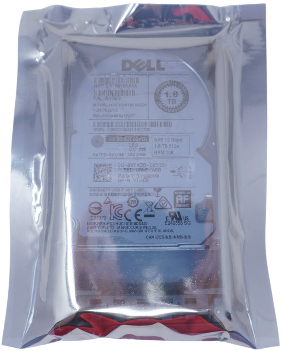 HUC101818CS4204 — Dell VTHDD 1.8TB 10K SAS 2.5" 12Gbps Hard Drive