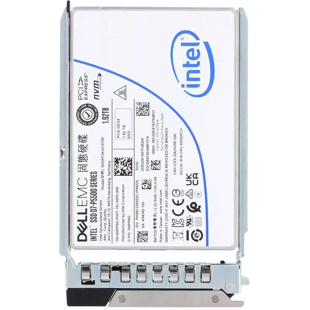 Dell WPP9G 1.92TB U.2 NVMe PCIe 4.0 x4 SSD – Read Intensive TLC 1DWPD | USED