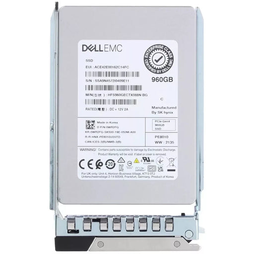 Dell WR2FG 960GB NVMe PCIe Gen 4 2.5inch U.2 Read-Intensive Tlc SSD New | BRAND NEW