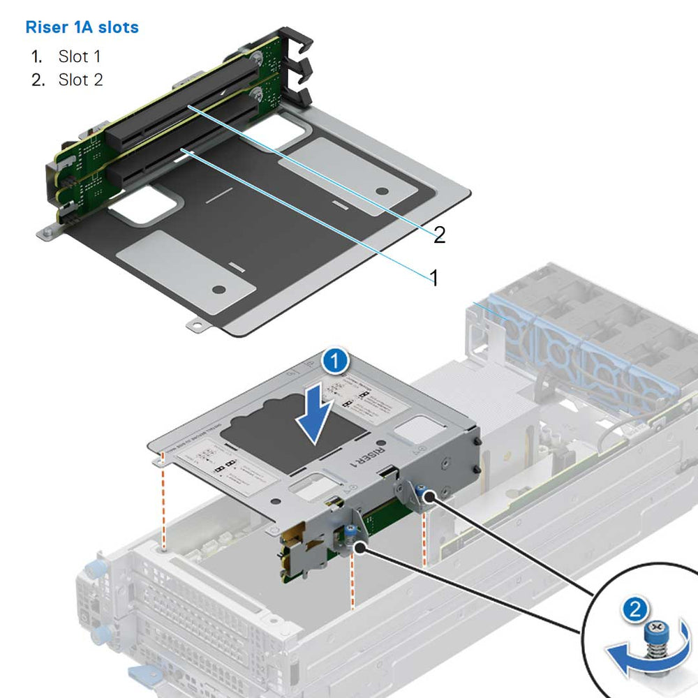 Dell XR8000r 2U Riser 1A (R1A)