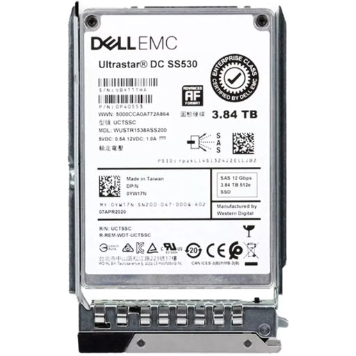 Dell YW17N 3.84TB SAS-12gbps Read Intensive TLC 2.5" Hot plug SSD | USED