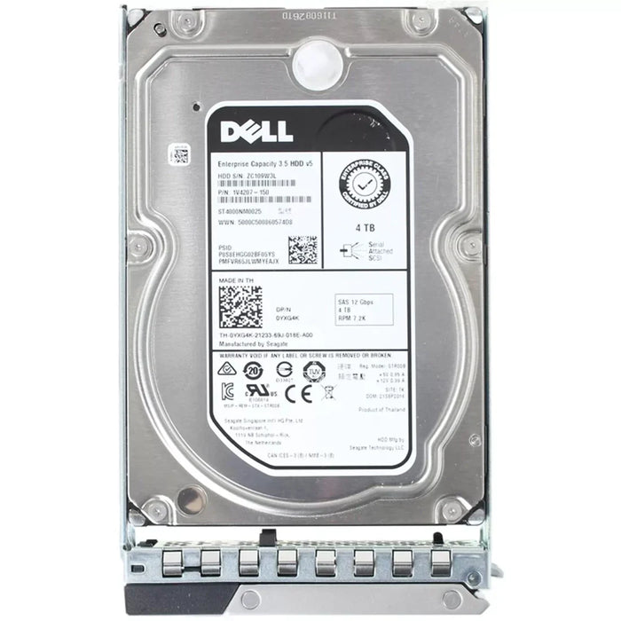 Dell YXG4K 4TB 7.2K NL SAS 12Gbps 512n 3.5" Hot-Plug Hard Drive With Tray | USED