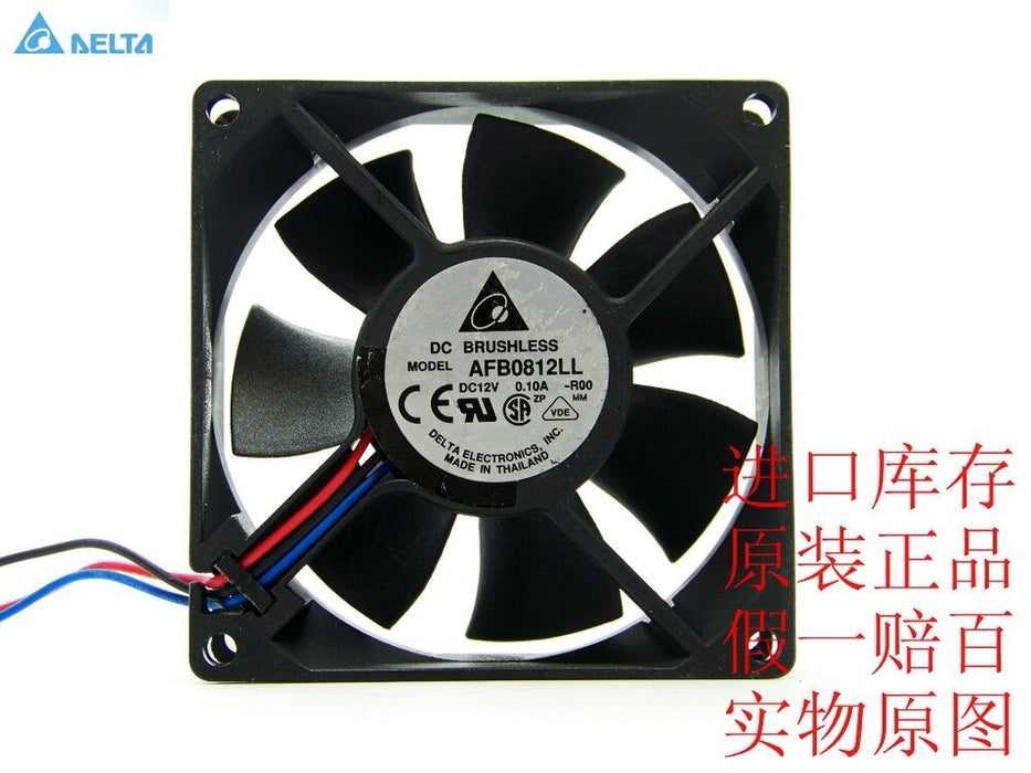 Delta AFB0812LL 80x80x25mm 12V DC 0.10A Axial Cooling Fan